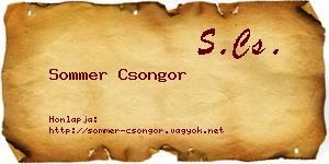 Sommer Csongor névjegykártya